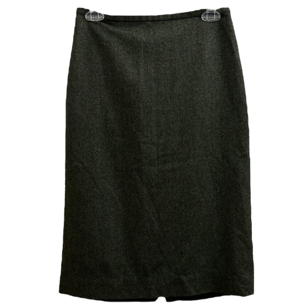 LOFT Ann Taylor Wool Blend Fitted Pencil Skirt 2 XS Office Tweed EUC Gray!